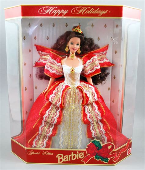 1997 holiday barbie|1997 happy holiday barbie doll.